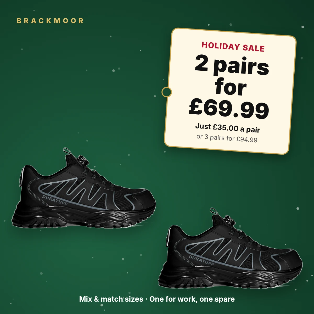 Brackmoor Ranger black/grey steel toe safety trainer